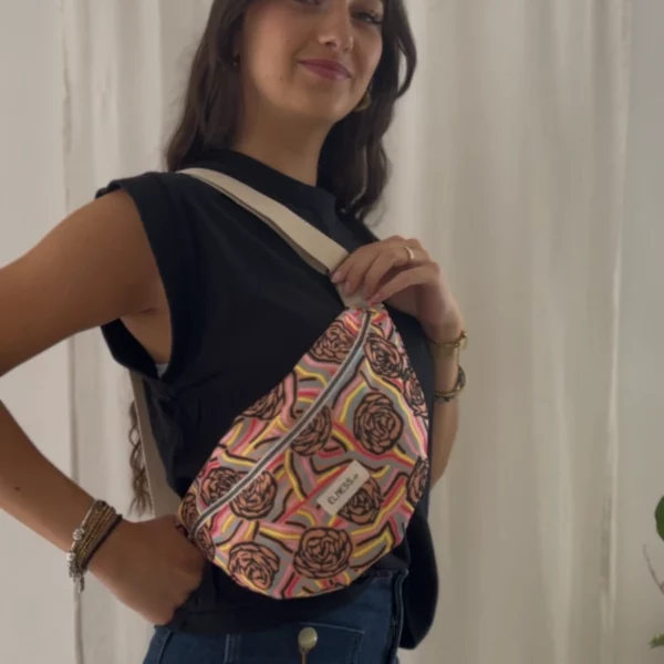 Sac banane L fleur pop