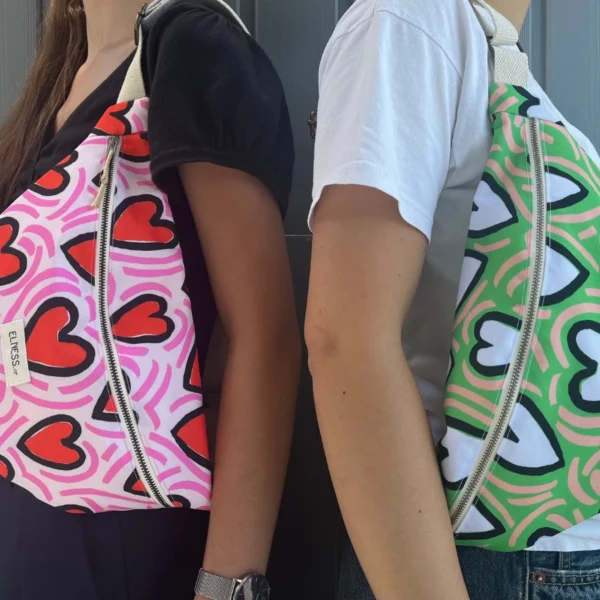 Sac Banane L cœur rouge