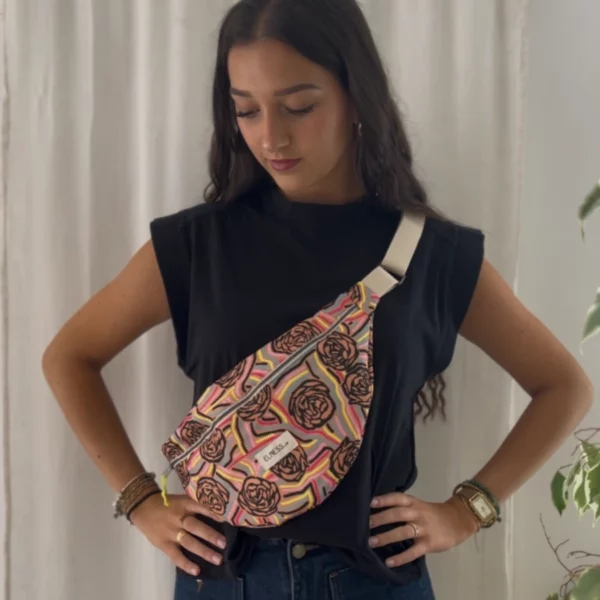 Sac banane L fleur pop