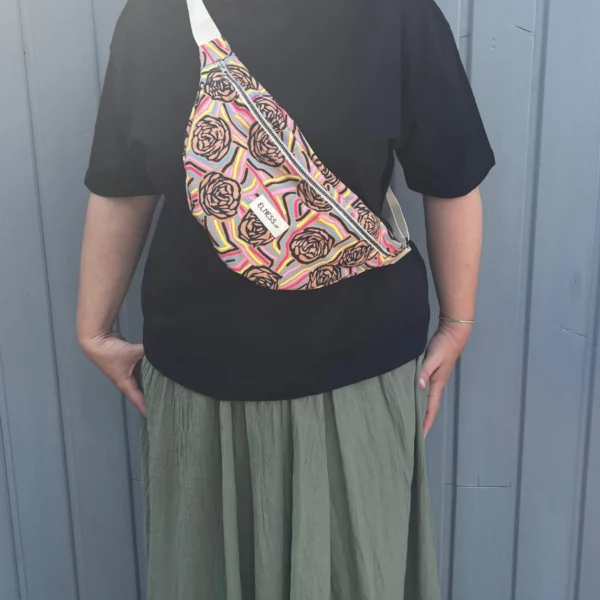 Sac banane L fleur pop