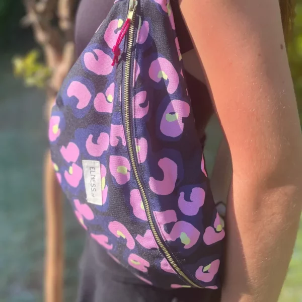 Sac Banane L Léopard Mauve