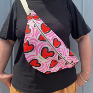 Sac Banane L cœur rouge