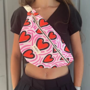 Sac Banane L cœur rouge