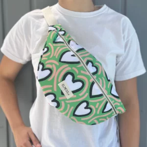 Sac Banane L cœur vert