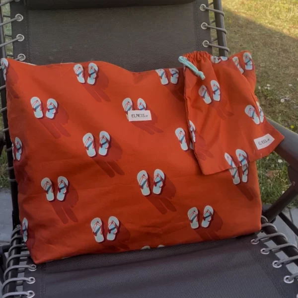 Grand sac de plage motif tong