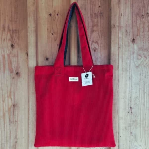 Tote Bag Velours Rouge