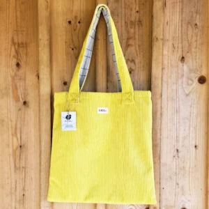 Tote Bag Velours Jaune Colza
