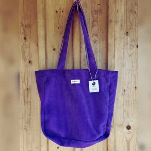 Grand Sac Velours Violet