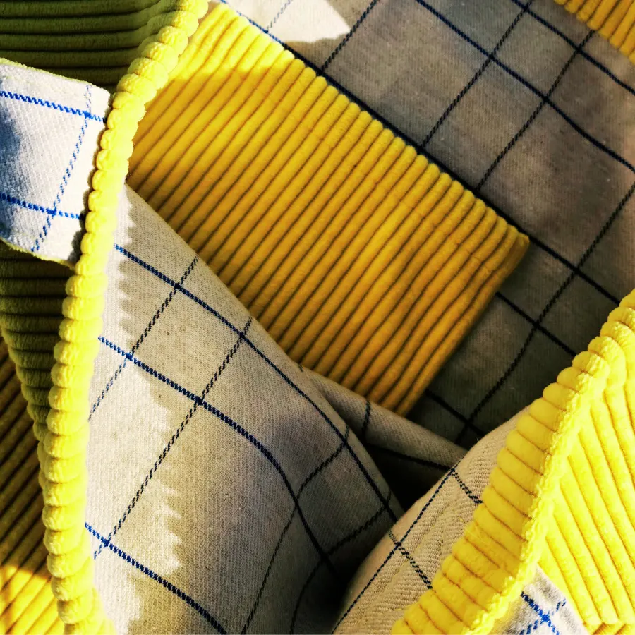 Tote Bag Velours Jaune Colza – Image 2