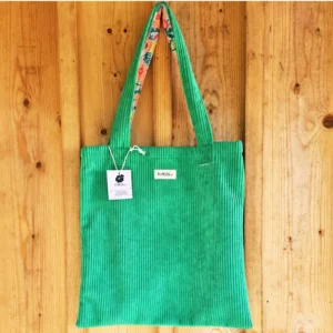 Tote bag Velours Vert prairie